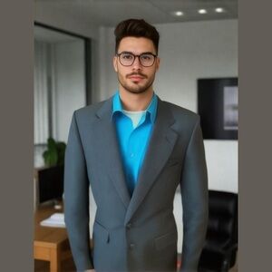 PFEIFFER Atelier Torino by Konen Muenchen Brown Sport Plaid Coat Wool Sz L